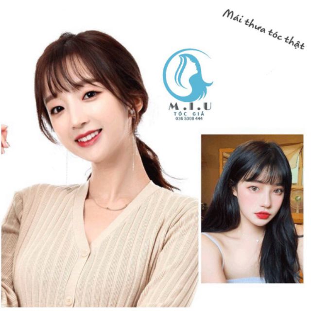 Tóc mái giả thưa ❤️❤️ FREESHIP ❤️❤️ mái thưa tóc thật