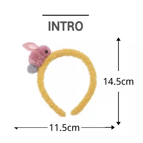 Băng đô tai thỏ dễ thương chống trượt phong cách Hàn Quốc cho bé gái rửa mặt