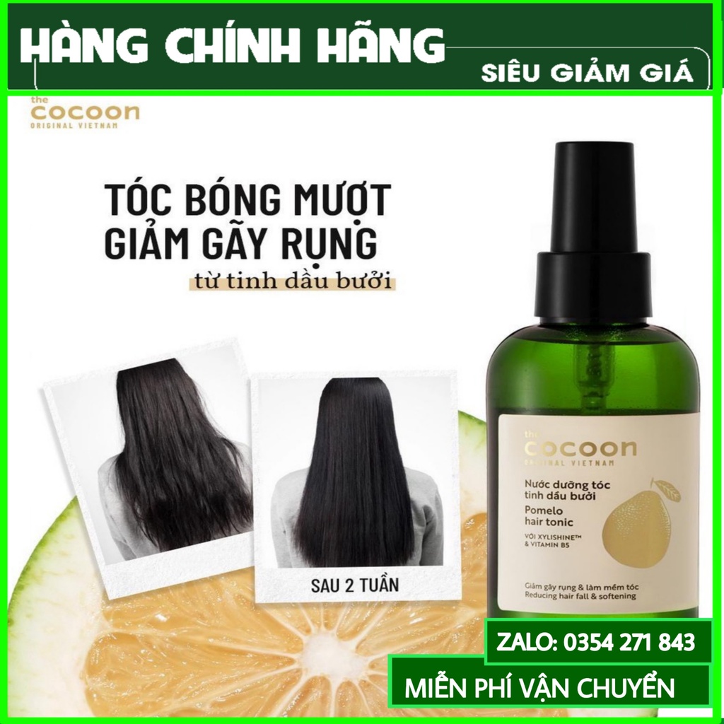 Nước Dưỡng Tóc Tinh Dầu Bưởi Cocoon Chính Hãng 140ml.