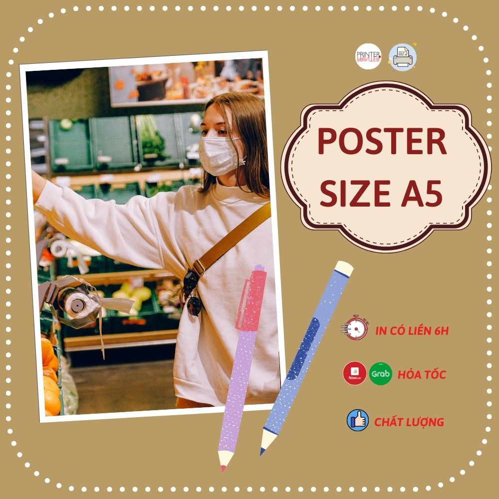 Poster A5, A4, A3 in theo yêu cầu