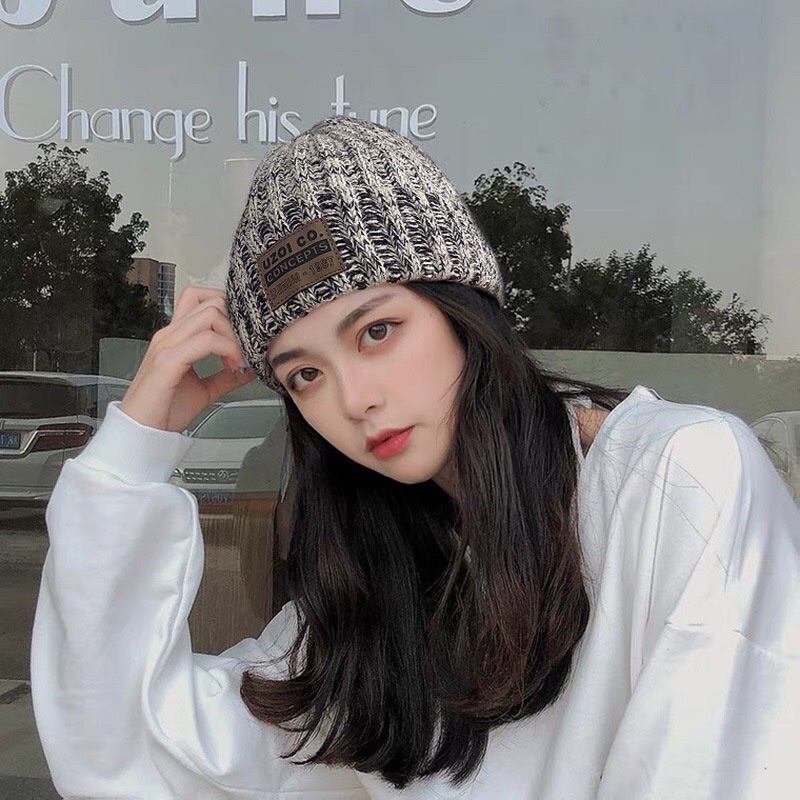 Mũ len beanie dầy dặn dành cho bạn gái, mũ đôi nam nữ mùa đông unisex Mã k07