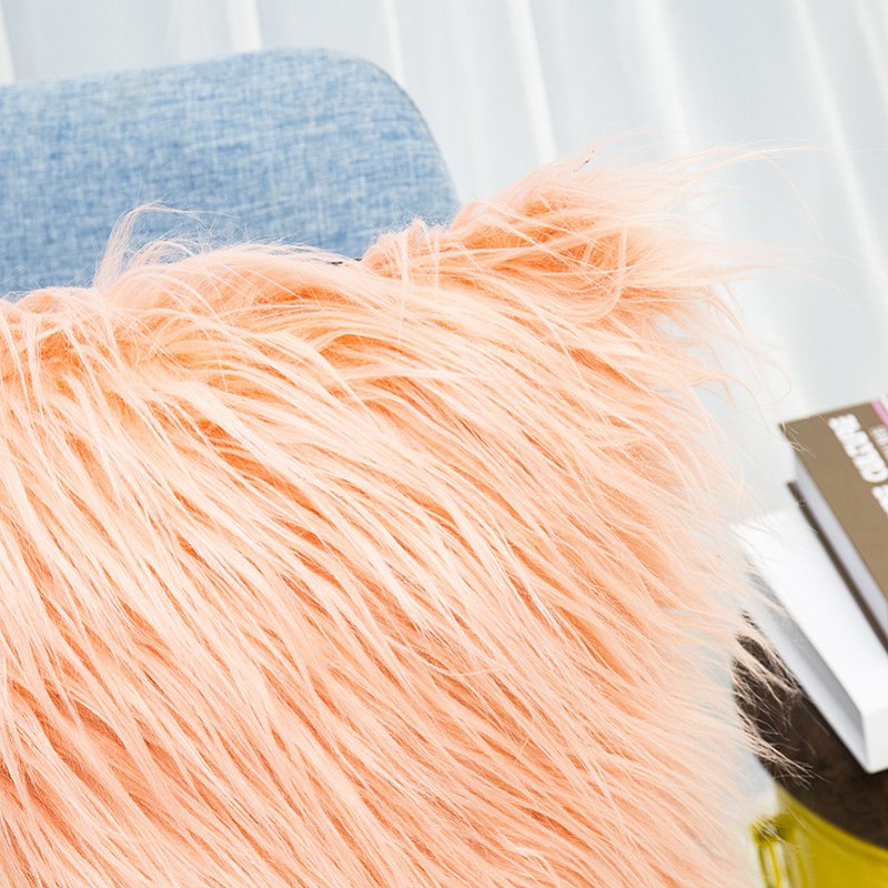 Vỏ gối vuông lông giả màu trơn mềm mại và thời trang | BigBuy360 - bigbuy360.vn