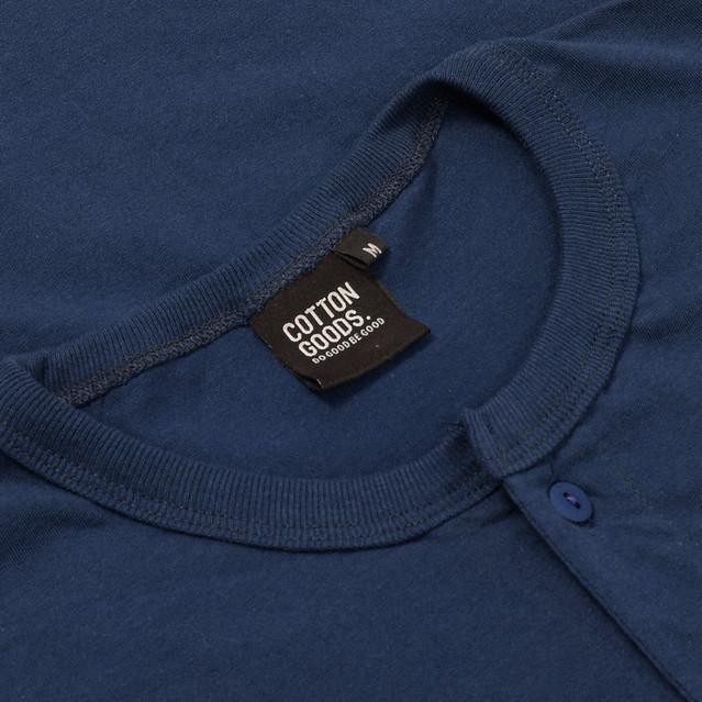 Áo Thun Cotton Họa Tiết Navy Henley 561vr Cá Tính Dành Cho Nam