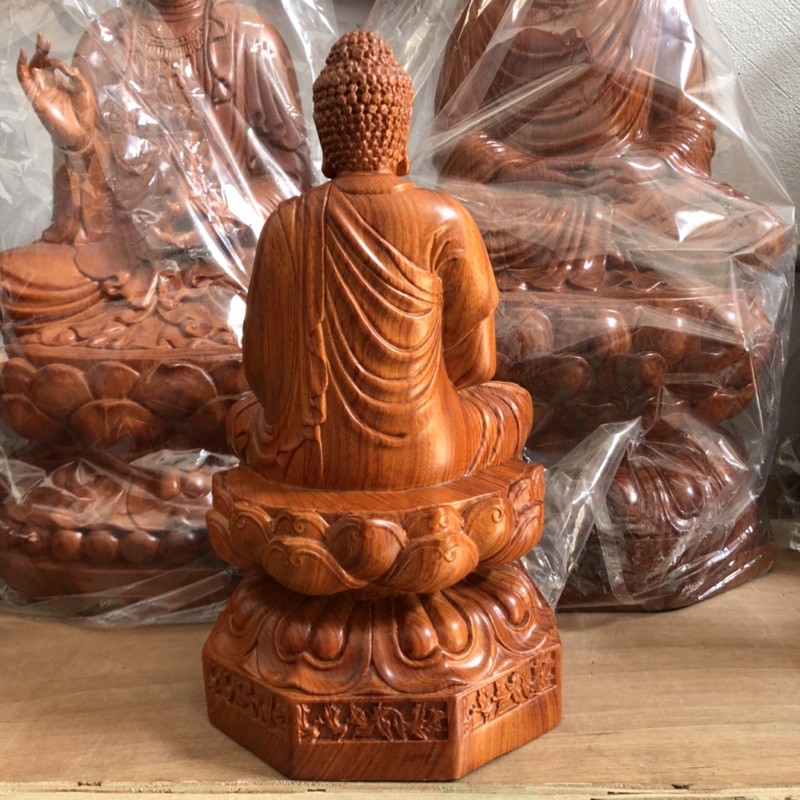 Phật A Di Đà Gỗ Hương Cao 30 cm