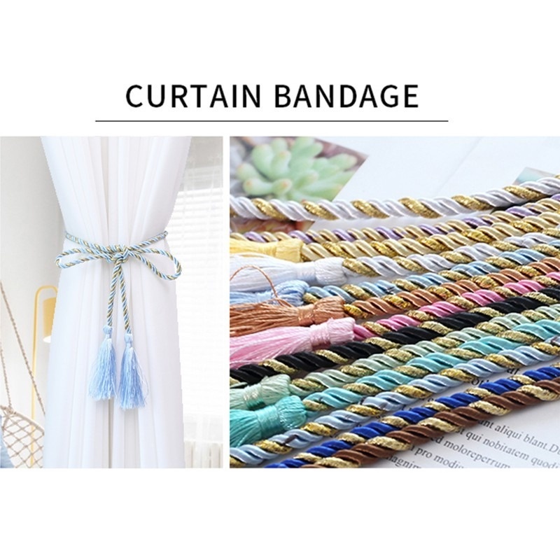 Dây Buộc Rèm cửa sổ Phối Tua Rua Dài 1.2M Độc Đáo Trang Trí Nhà Cửa