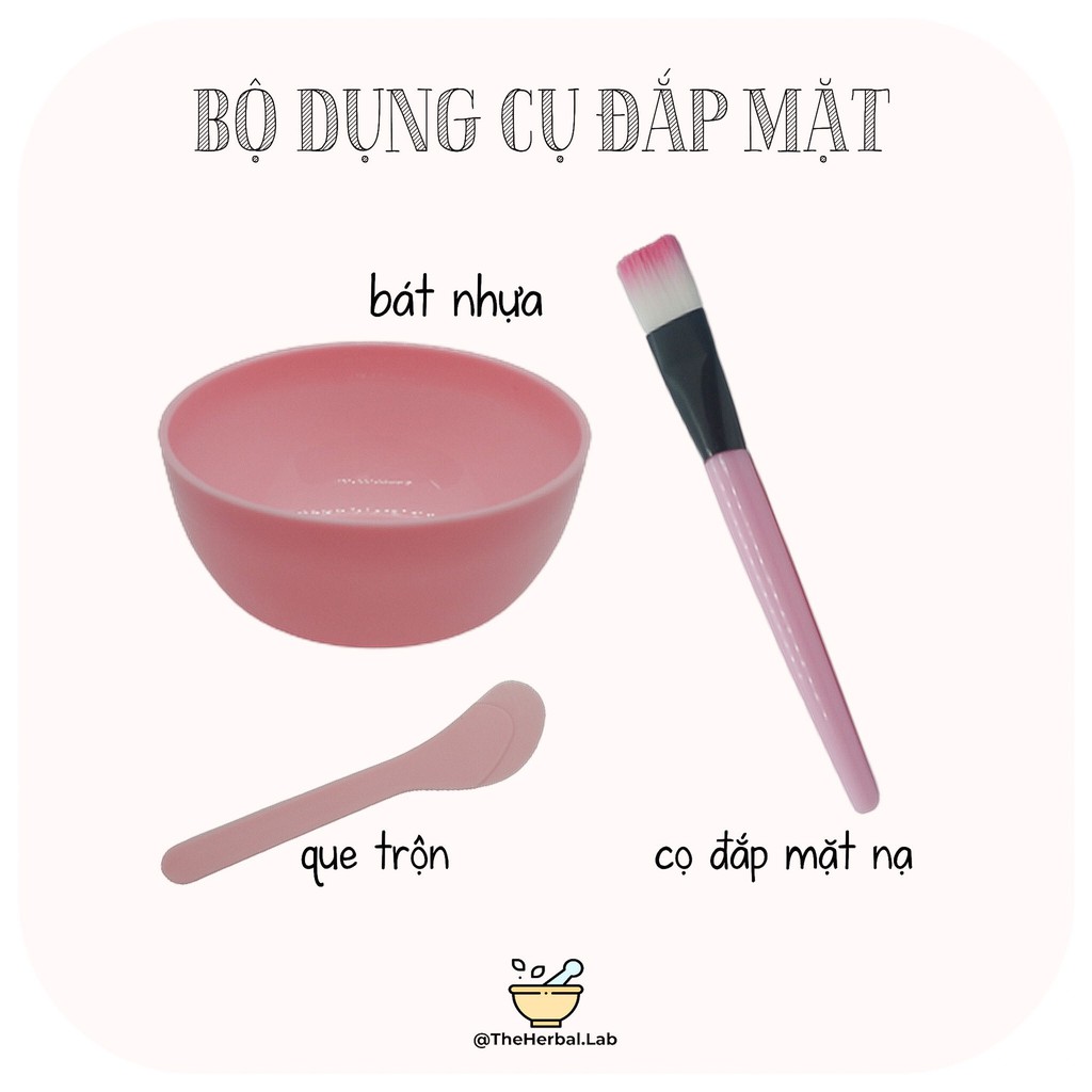 [THE HERBAL LAB] Bột Đậu đỏ nguyên chất HANDMADE + tặng bộ dụng cụ đắp mặt