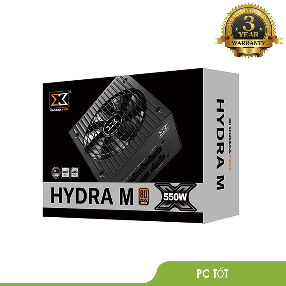 Nguồn máy tính Xigmatek HYDRA M 550 (EN44207) - 80PLUS BRONZE, 100% CÁP RỜI