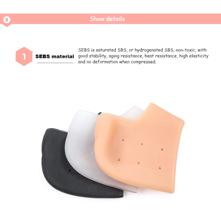 Set 2 Đệm Silicone Bảo Vệ Gót Chân Giảm Đau Hiệu Quả