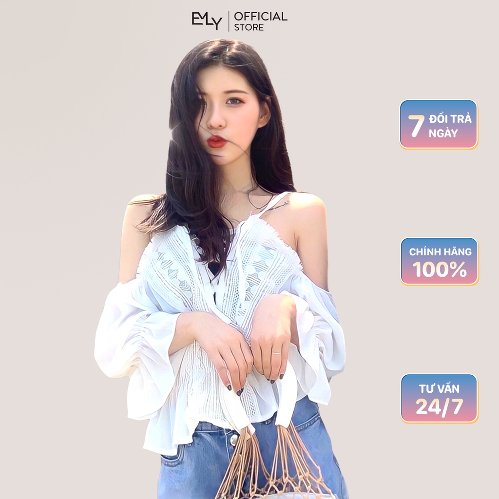 Áo sơ mi nữ trễ vai Emilyshop