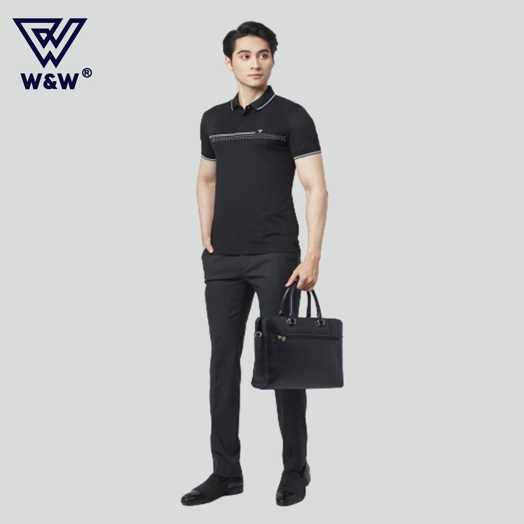 Áo Polo Nam W&amp;W Dáng Slim Fit Ôm Gọn Gàng, Tôn Dáng, Vải Coolmax Hạn Chế Nhăn, Mềm Mại, Thoáng Khí Tốt WPO83S