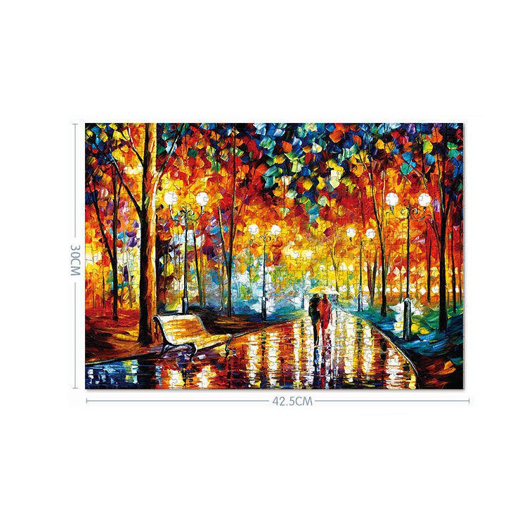 Bộ Tranh Ghép Xếp Hình 1000 Chi Tiết Romantic Street Scene Thú Vị Cao Cấp