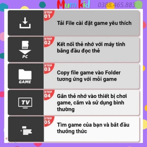 Máy chơi Game điện tử cầm tay không dây Stick 4k HDMI 3500 trò + thêm 20 game mới, game việt hóa MUMKID 31