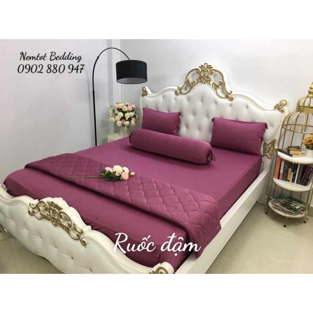 ✅XÃ KHO🔥 Chăn Ga Gối Thun Hàn Quốc Siêu Đẹp, Mềm MỊn, Bộ 4,5 Món Gồm Mền Giá Rẻ_NỆM TỐT HCM
