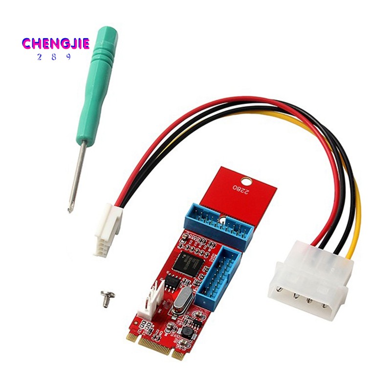 Card Chuyển Đổi 4 Pin 19 20pin Usb3.0 Female Sang Ngff M.2 B + M Key Male