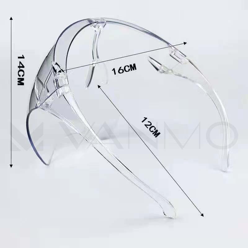 Kính Bảo Hộ Thời Trang Full Face Shield Chống Giọt Bắn, Chống Bụi,Chống Tia UV Bảo Vệ Mắt