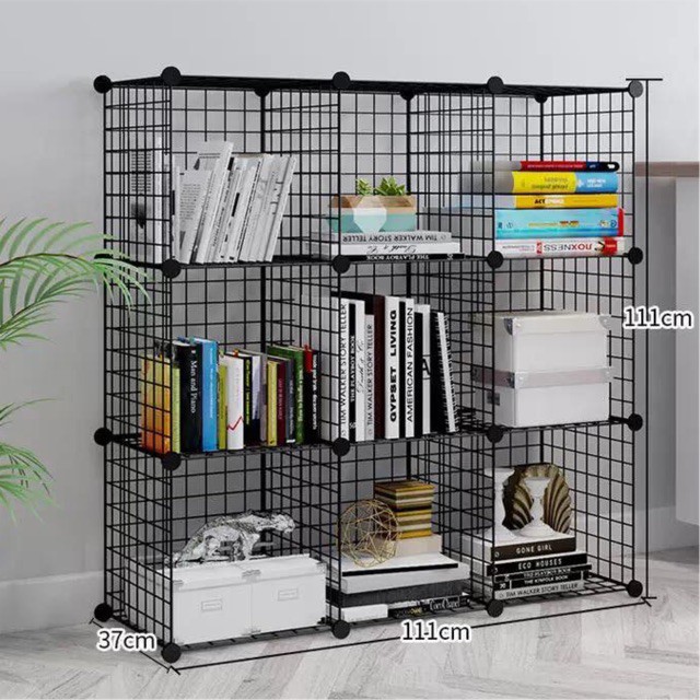 Combo 34 Tấm Tủ 9 Ô ,Tấm Lưới Thép Lắp Ghép Đa Năng Lắp Ghép Giá Kệ Tủ Đa Năng (Tặng Kèm Đủ Chốt)