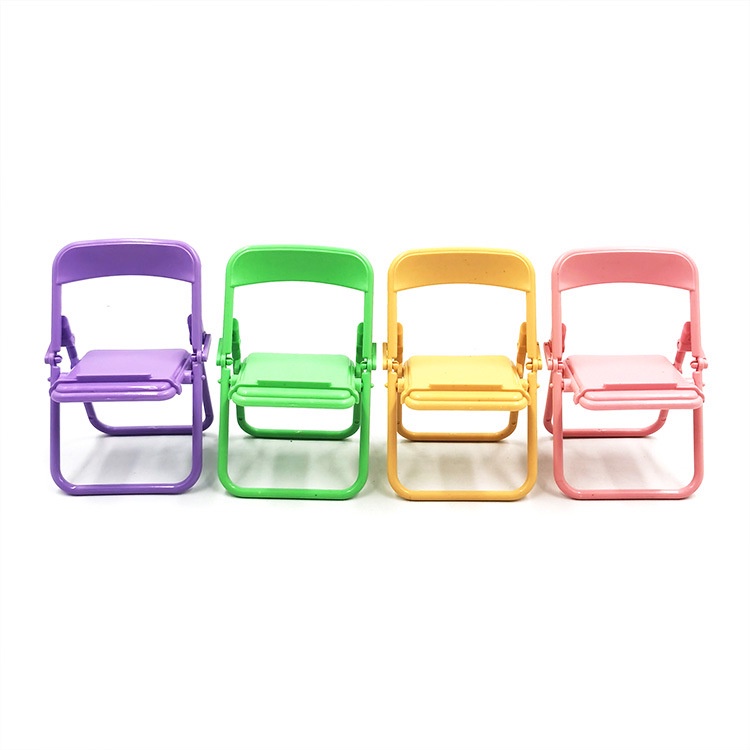 Giá đỡ điện thoại để bàn hình chiếc ghế mini nhiều màu sắc có thể điều chỉnh gấp gọn tiện lợi