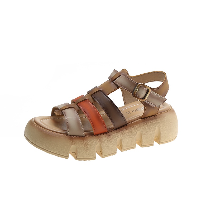 Giày sandal IELGY đế xuồng phong cách vintage thời trang đi biển cho nữ