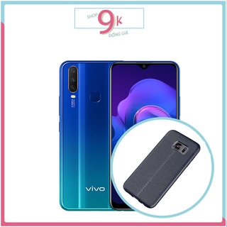 Ốp dẻo đen vân da autofocus cho VIVO Y12