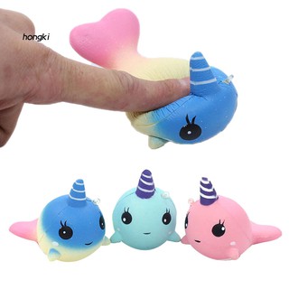 【HKM1】Cute Cartoon Whale Squishy Slow Rising Squeeze Toy Stress Reliever Kids Gift 