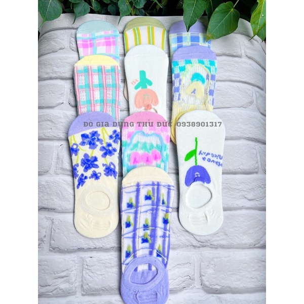 Set 10 đôi vớ lười có hình dễ thương