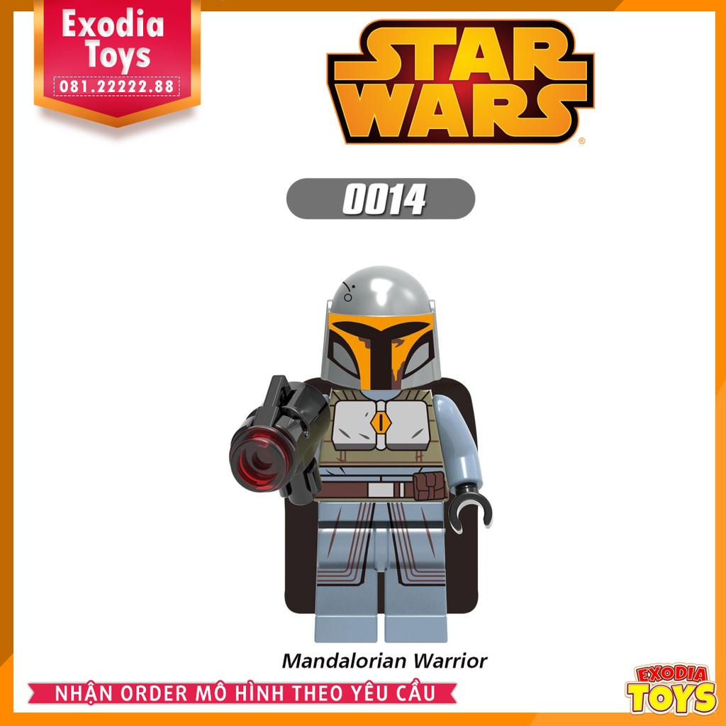 Xếp hình Minifigure các nhân vật Star Wars và Chiến Binh Mandalorian - Chiến Tranh Giữa Các Vì Sao - G0102