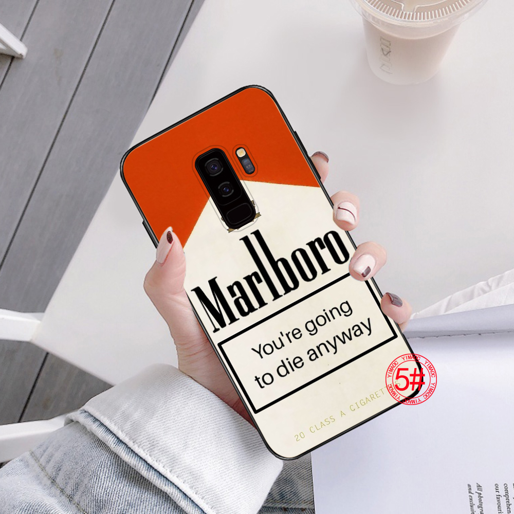 Ốp điện thoại mềm họa tiết thuốc lá Marlboro cho Samsung S20 Ultra Note 8 9 10 Plus Lite 129K