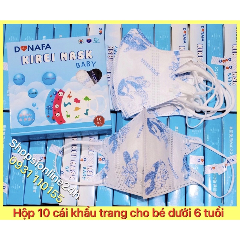 ✅ Hộp 10 cái khẩu trang 5D Mask , PM2.5 Donafa Hình siêu nhân