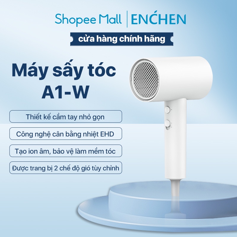 Máy Sấy Tóc Ion Âm Showsee A5 A1 1800W NTC Smart Thermostat Tăng cường độ bóng và làm mượt tóc xoăn