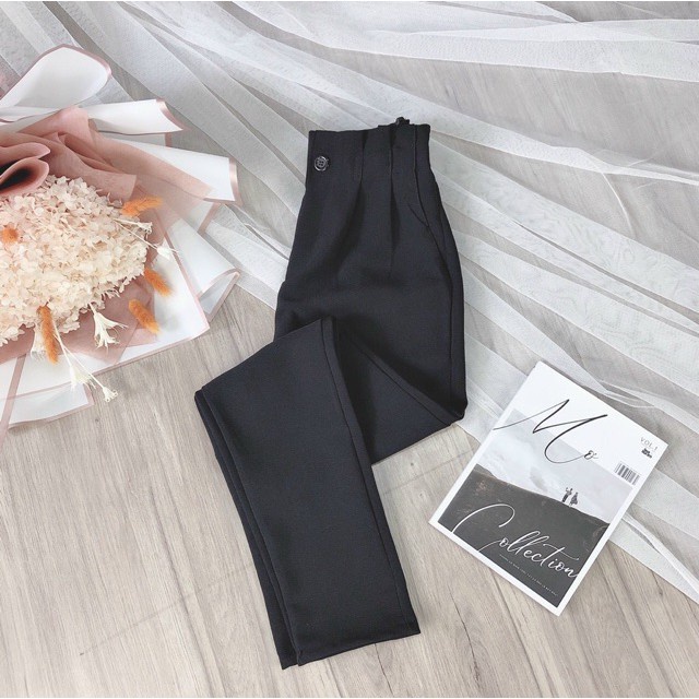 Quần Tây Nữ Mặt Trước Xếp Li Lưng Sau Thun Chât Tuyết Mưa Phù Hợp Đi Học - Đi Làm - Đi Chơi