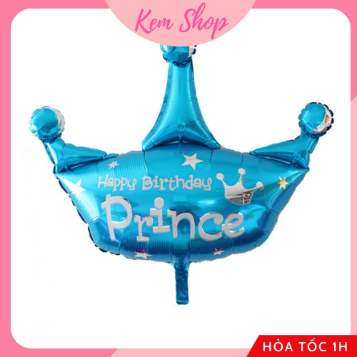 Bóng Hình Vương Miện Hồng/Xanh Trang Trí Sinh Nhật - K187