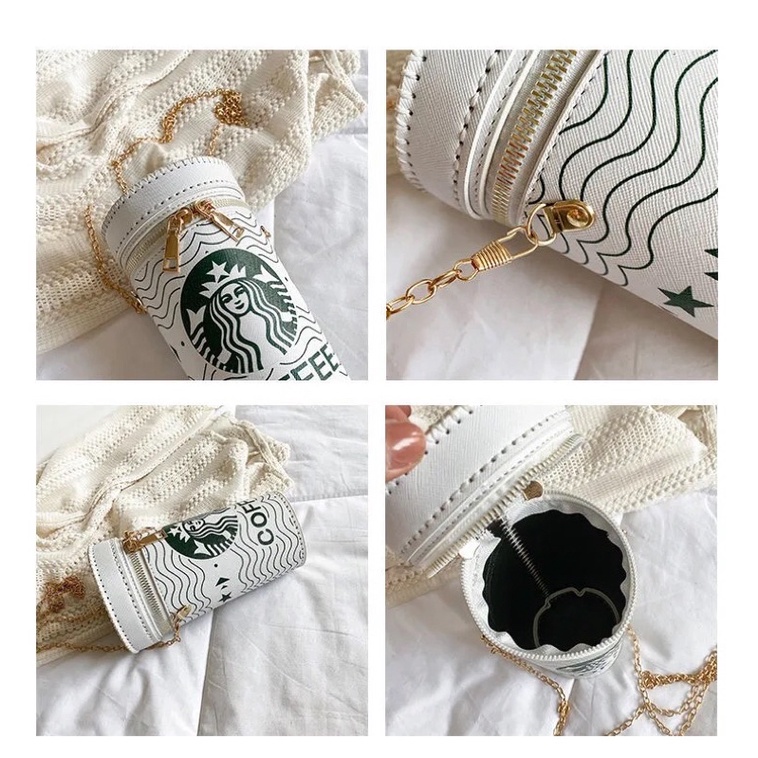 M21_Túi Da Pu Hình Cốc Tự May Handmade