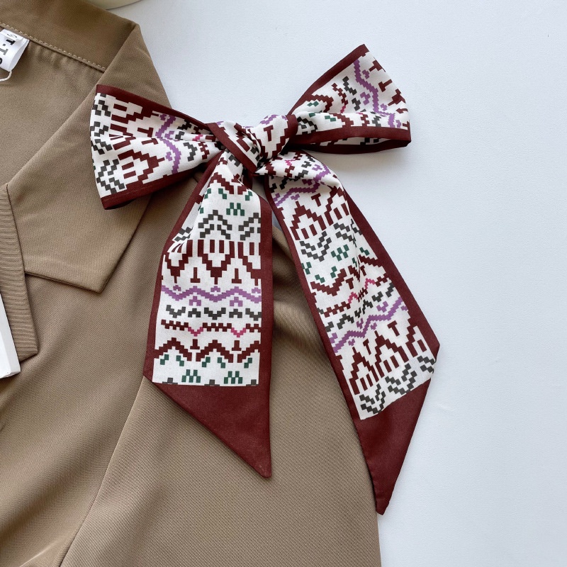 Khăn Lụa Satin Buộc Tóc Thắt Nơ Và Nơ Thời Trang Hàn Quốc Trang Trí Túi Xách