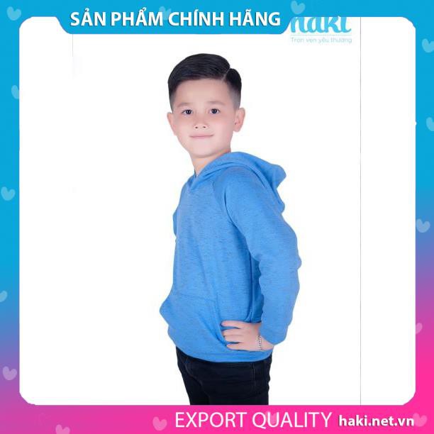 Áo hoodie bé trai -Xanh-Ghi HAKI