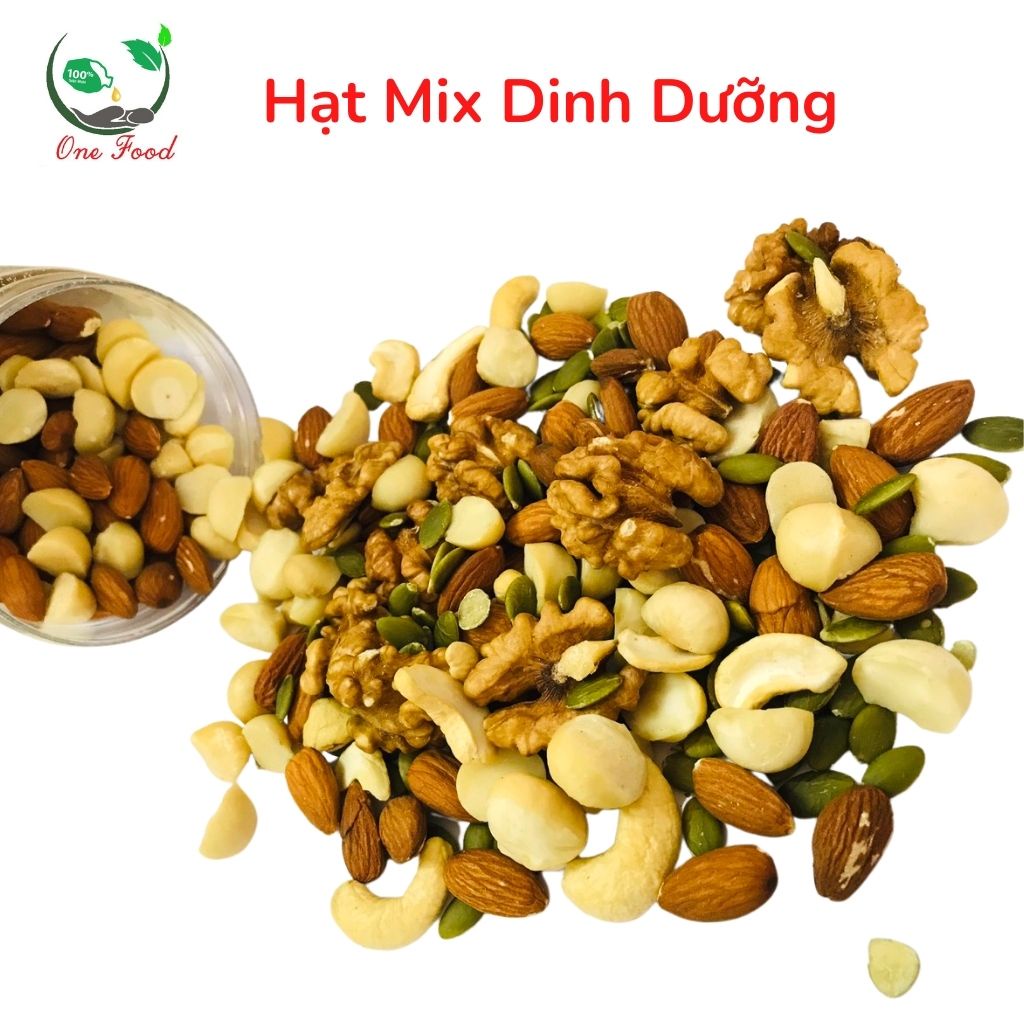 Hạt Dinh Dưỡng Mix Các Loại Hạt Tổng Hợp Sấy Khô, Óc Chó, Hạnh Nhân, Macca, Bí Xanh, Điều,Onefood68