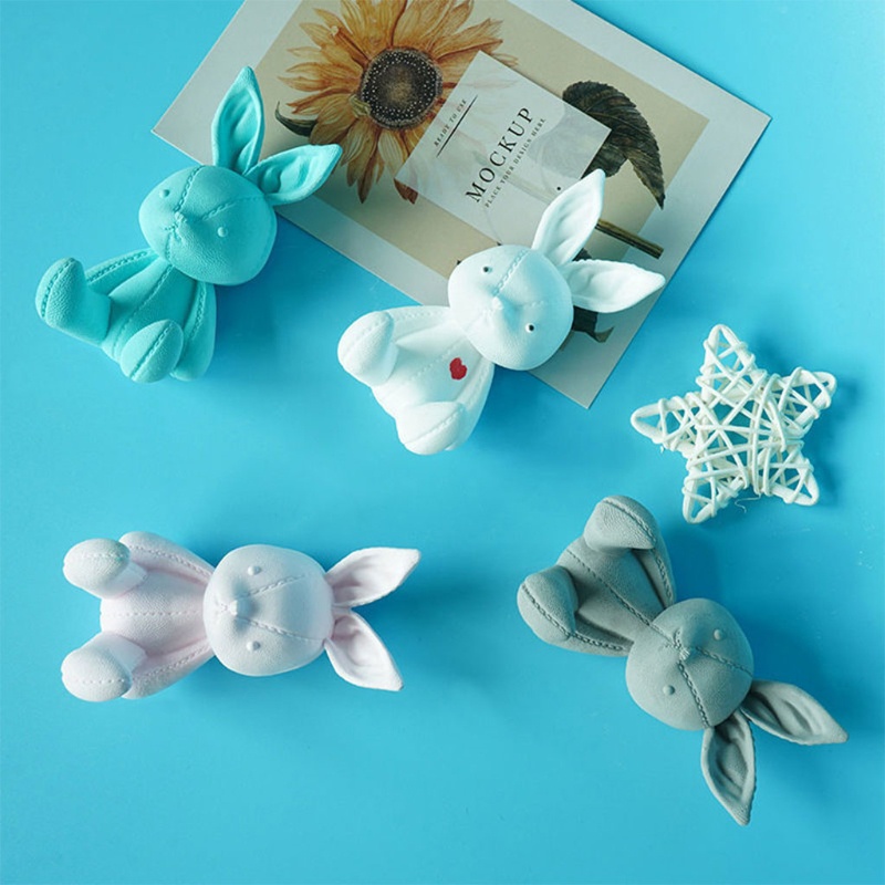 Khuôn làm bánh quy bằng silicon hình thỏ hoạt hình 3D