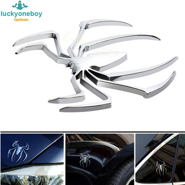 Hình dán biểu tượng Người Nhện 3D bằng kim loại độc đáo dùng để trang trí xe hơi