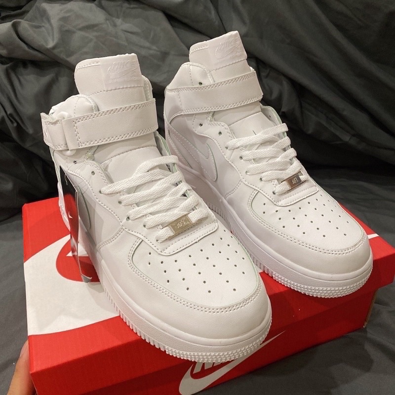 GIÀY A’F1 WHITE ĐAI DÁN CỔ CAO SC
