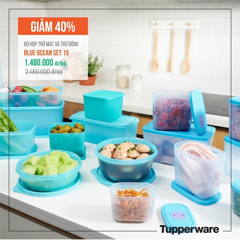 Bộ hộp BQTP 16 hộp Tupperware Bh trọn đời