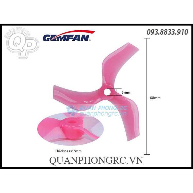 2 Cặp Cánh 3 Lá GEMFAN 75mm Micro Ducted 3 Blades Propellers (4 Pcs/Set)