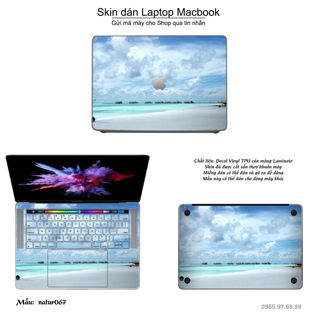 Skin dán Macbook mẫu tự nhiên (đã cắt sẵn, inbox mã máy cho shop)