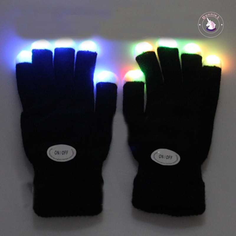 Đôi găng tay có đèn LED 7 chế độ độc đáo