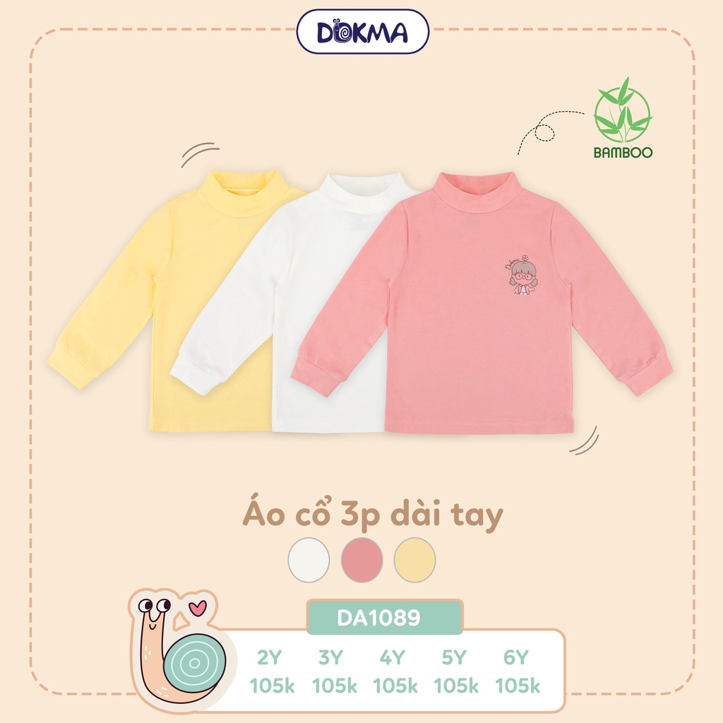 Áo cổ 3 phân sợi tre mềm mịn Dokma DA810, DA912,  DA1089