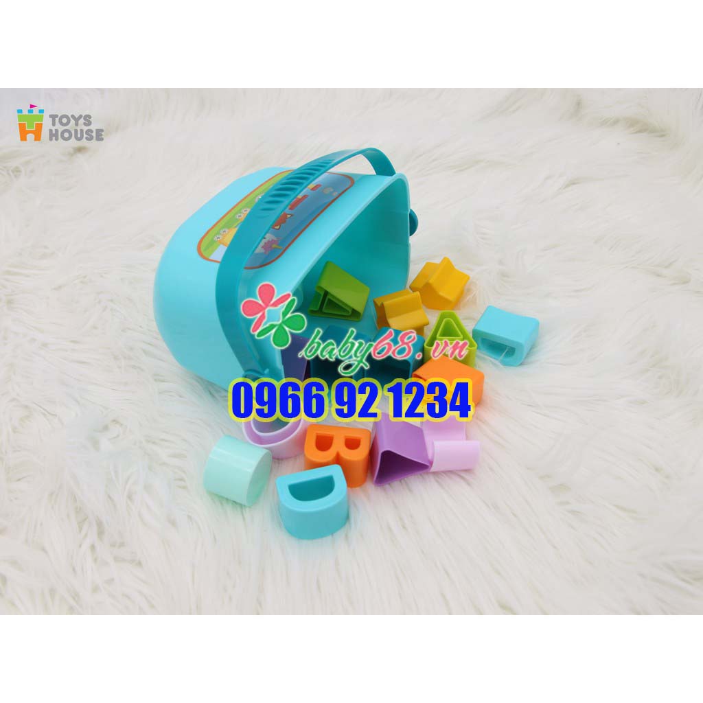 Đồ chơi giáo dục sớm thả hình khối có quai xách cho bé Toyshouse 0702-TH-HE0218