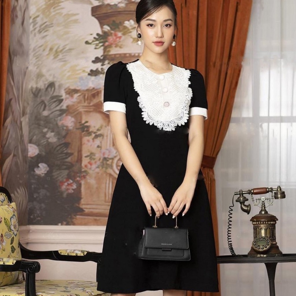 Đầm công sở thiết kế,chất liệu co giãn,đầm dáng xoè che bụng, Lyly shop