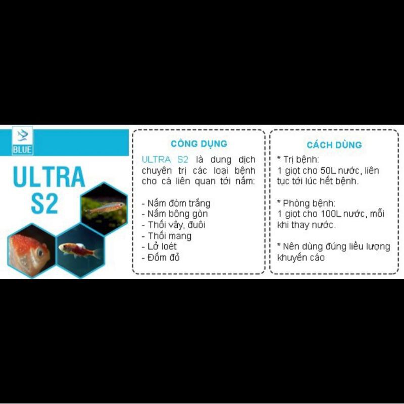 Vi sinh nấm trắng và nội ký sinh trùng - Ultra S2 Và Ultra S4 Của Hãng Blue Aqua