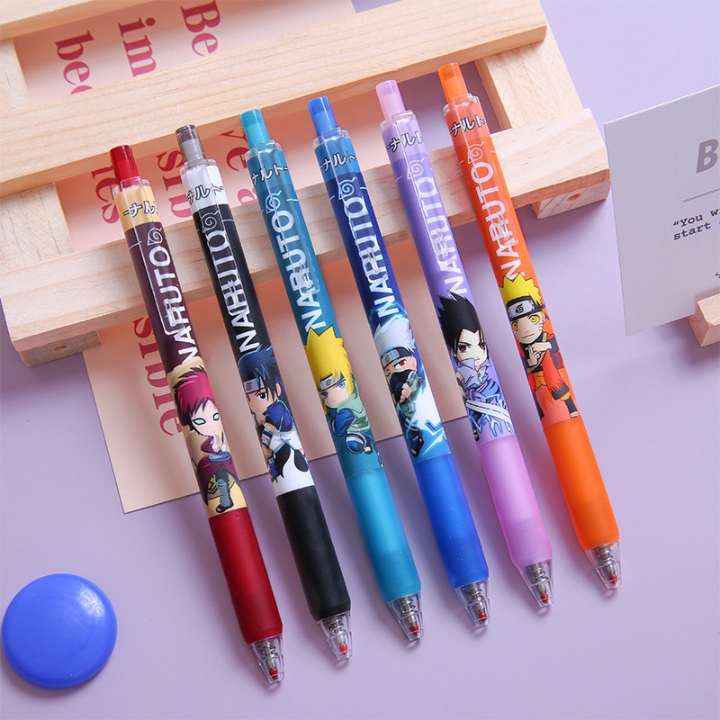 Bút Mực Gel Ngòi 0.5mm Mực Đen Hình Naruto Cho Học Sinh