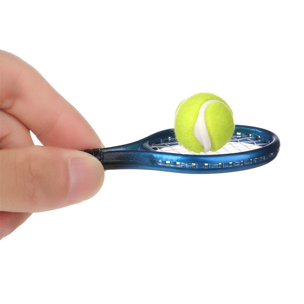 1 Bộ Vợt Đánh Tennis Mini Tỉ Lệ 1 / 6 1 / 12 Cho Nhà Búp Bê