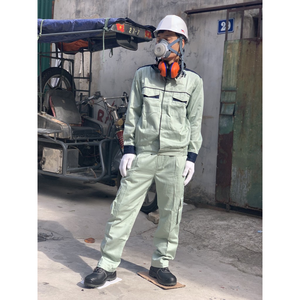 Quần áo kĩ thuật vải Kaki Nhật cao cấp tặng kèm 10 đôi găng tay