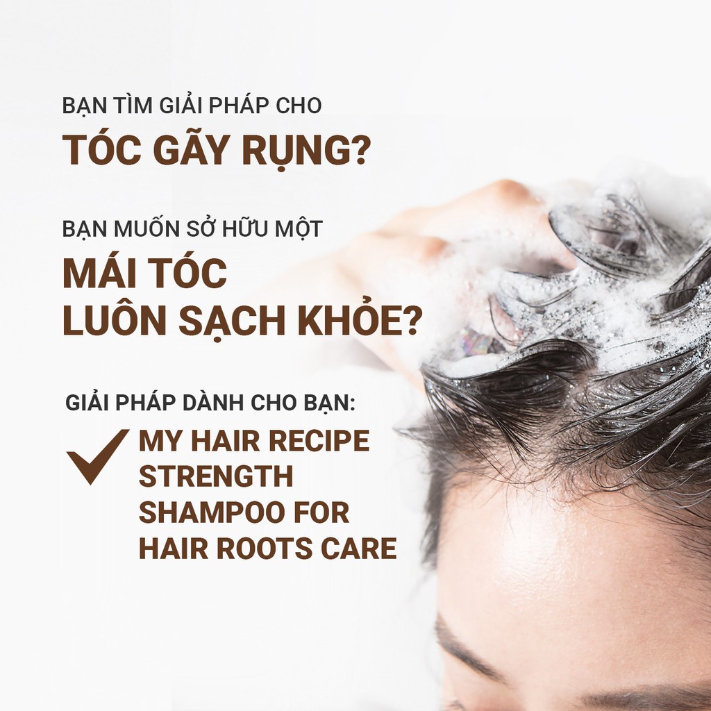 Dầu gội phục hồi gãy rụng innisfree My Hair Recipe Strength Shampoo for Hair Roots Care 330ml